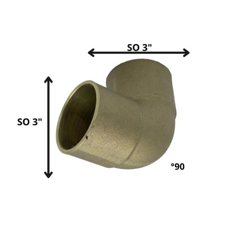 CODO BRONCE SO SO 3"