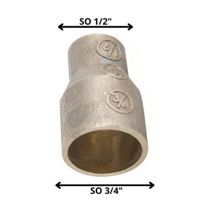 COPLA BRONCE SO SO 3/4 X 1/2"