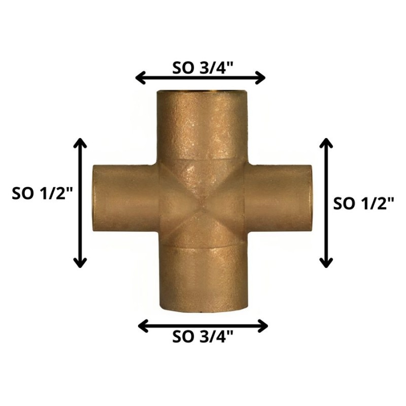 CRUZ BRONCE SO SO 1/2 X 3/4"