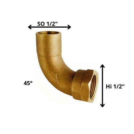 CURVA BRONCE SO HI 1/2"