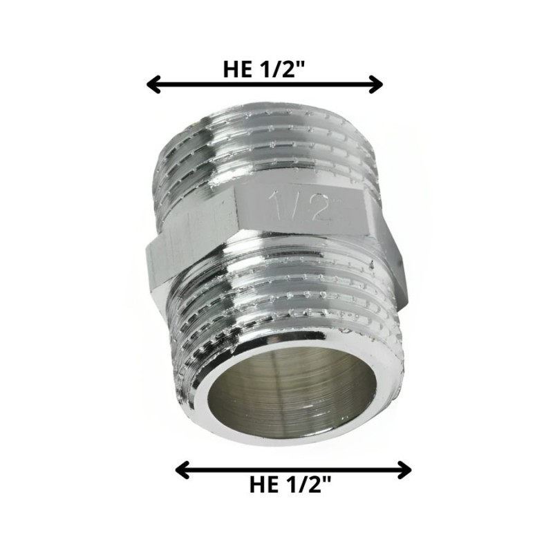HILO BRONCE TUERCA 1/2" CROMADO N12EC