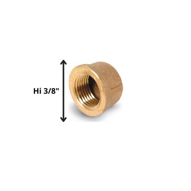 TAPA GORRO HI 3/8" BRONCE