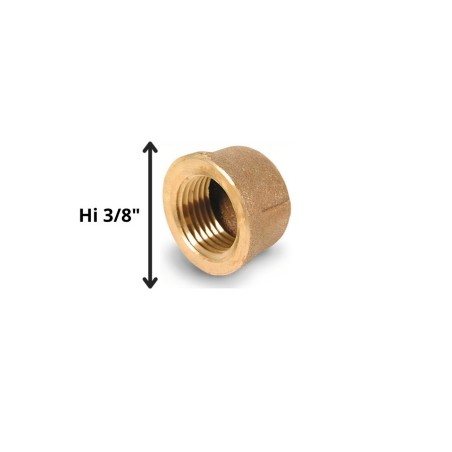 TAPA GORRO HI 3/8" BRONCE