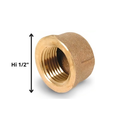 TAPA GORRO HI 1/2" BRONCE