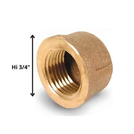 TAPA GORRO HI 3/4" BRONCE