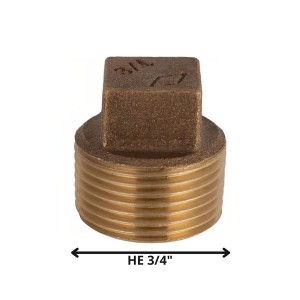 TAPA TORNILLO HE 3/4" BRONCE