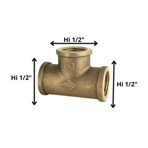TEE BRONCE HI HI HI 1/2"