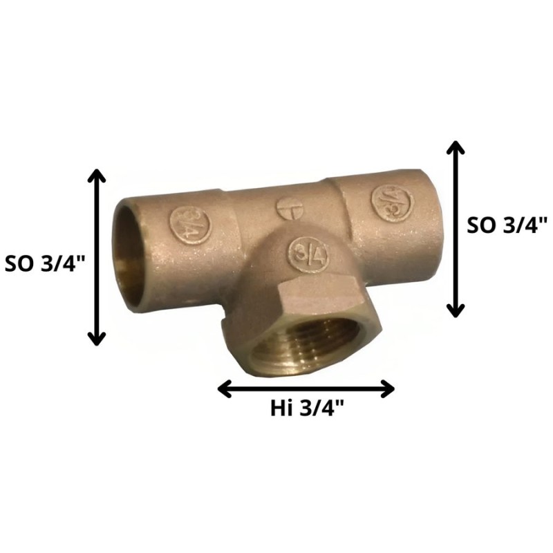 TEE BRONCE SO SO HI 3/4"