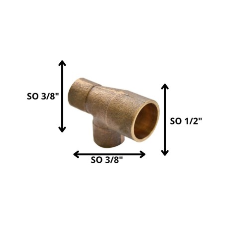 TEE BRONCE SO SO SO 1/2 X 3/8 X 3/8"
