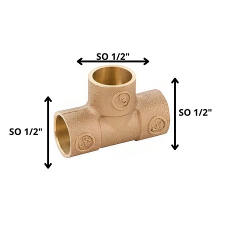 TEE BRONCE SO SO SO 1/2"
