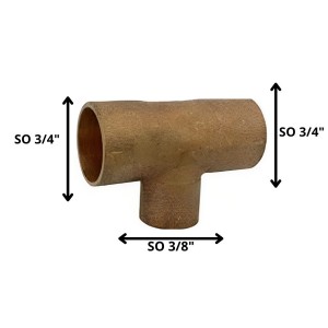 TEE BRONCE SO SO SO 3/4 X 3/4 X 3/8"