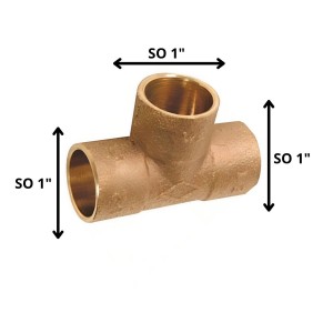 TEE BRONCE SO SO SO 1"