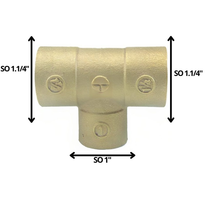 TEE BRONCE SO SO SO 1 1/4 X 1 1/4 X 1