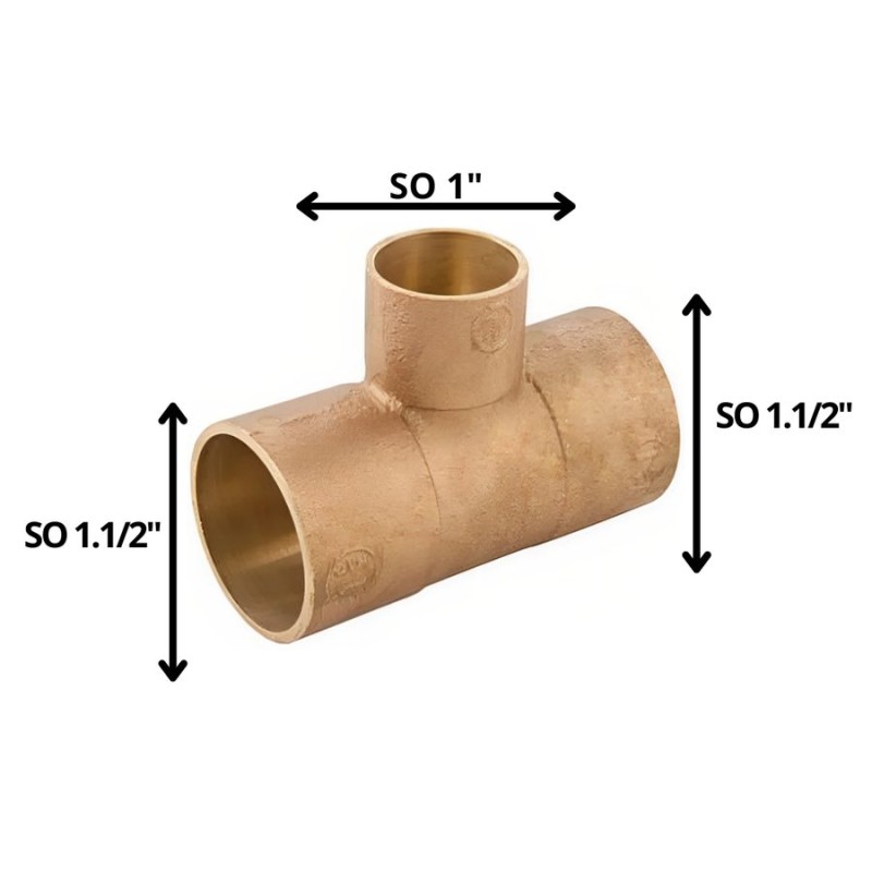 TEE BRONCE SO SO SO 1 1/2 X 1 1/2 X 1"