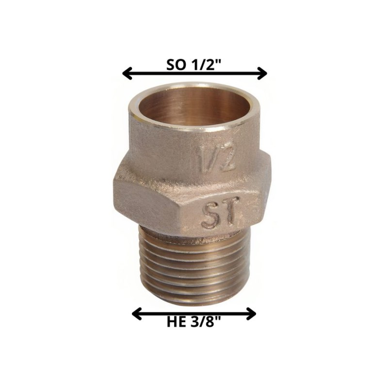 TERMINAL BRONCE SO HE 1/2 X 3/8"