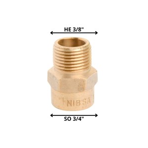 TERMINAL BRONCE SO HE 3/4 X 3/8"