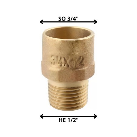 TERMINAL BRONCE SO HE 3/4 X 1/2"