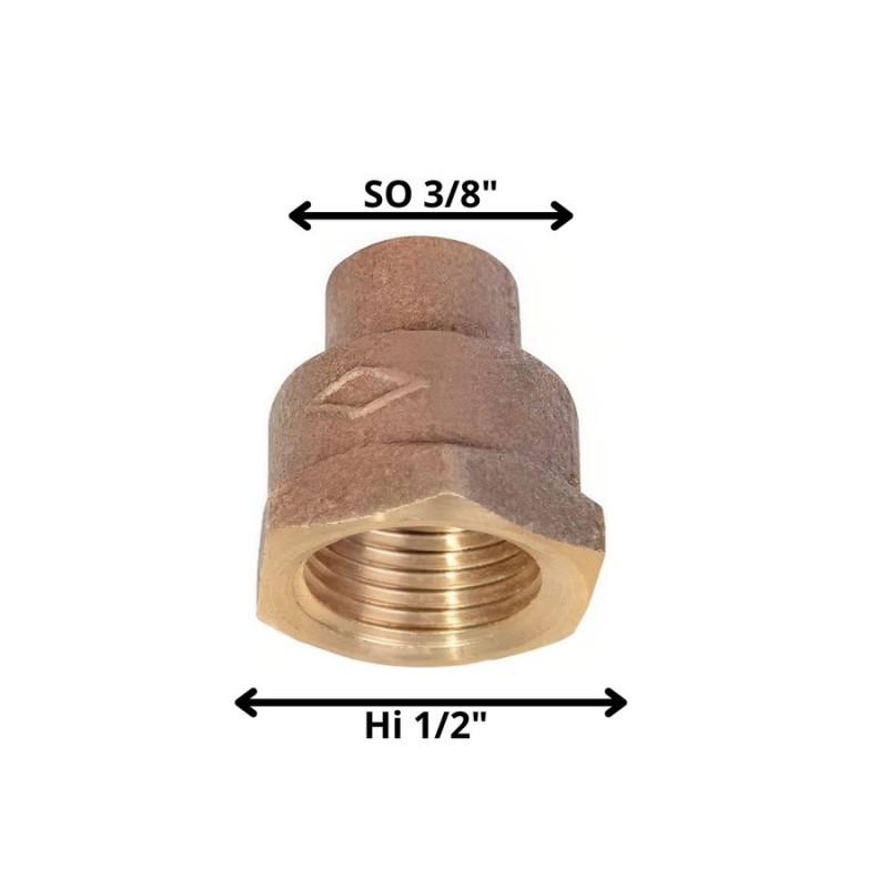 TERMINAL BRONCE SO HI 3/8 X 1/2"