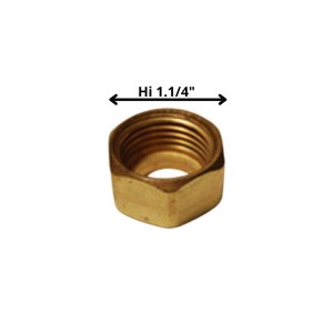 TUERCA BRONCE 1 1/4" Y COLA CORRIENTE 258