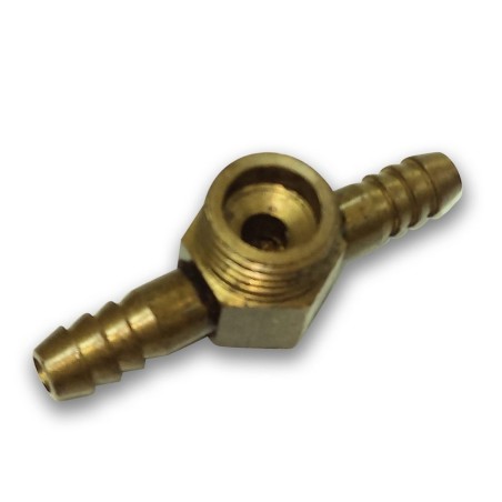 TEE BRONCE PRESION 1/2 HE X 3/8 TETILLA
