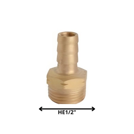 TERMINAL BRONCE PRESION 1/2 HE X 3/8 TETILLA