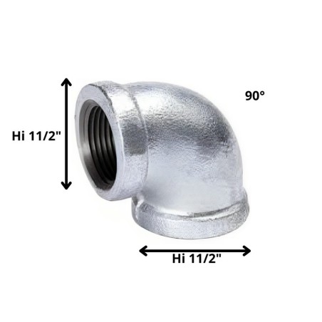 CODO GALVANIZADO HI 1 1/2"