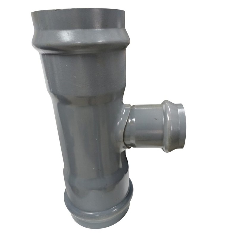 TEE PVC REDUCCION SANITARIO GRIS C/GOMA 200X110