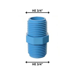 NIPLE PVC PRESION 3/4" HE X 3/4" HE