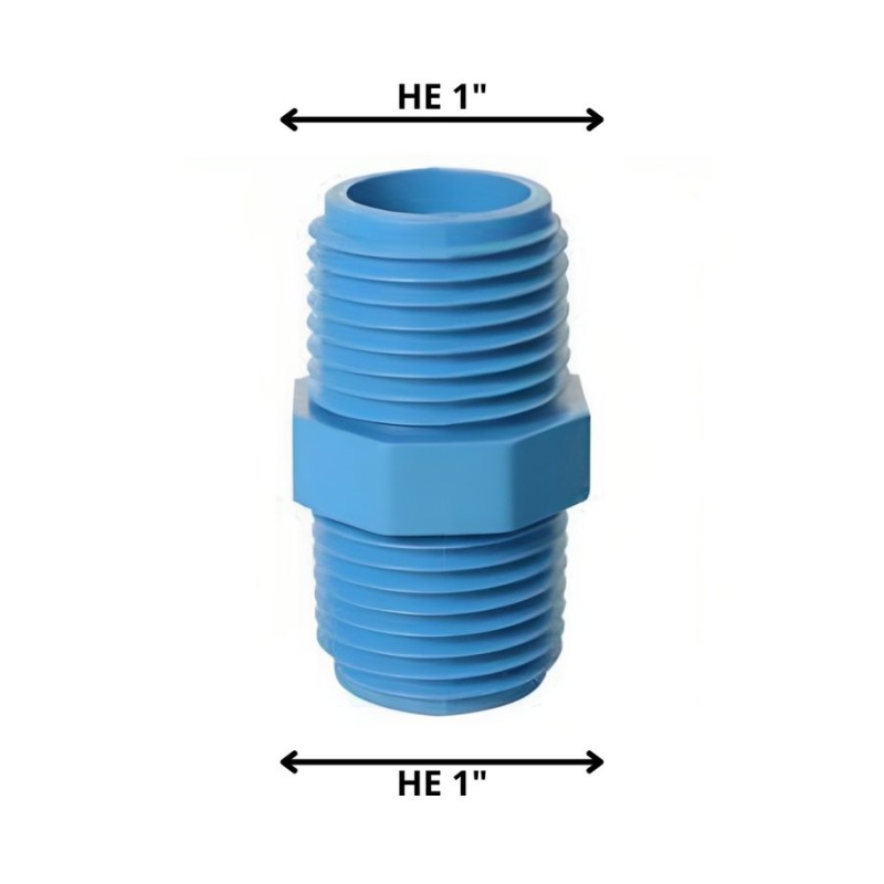NIPLE PVC PRESION 1" HE X 1" HE
