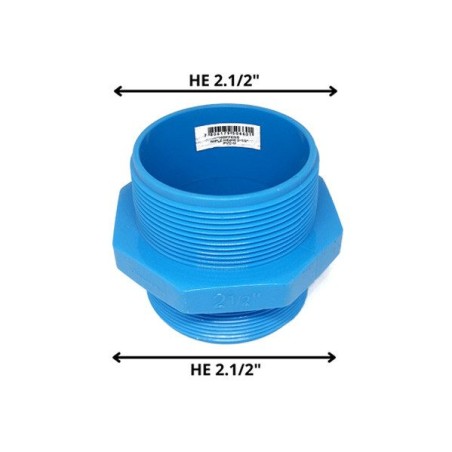 NIPLE PVC PRESION 2 1/2HE X 2 1/2HE