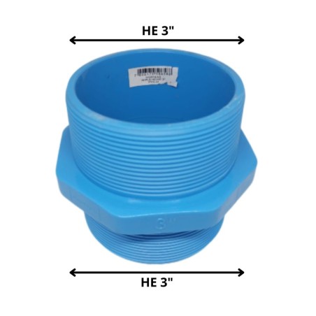 NIPLE PVC PRESION 3" HE X 3" HE