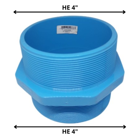 NIPLE PVC PRESION 4" HE X 4" HE