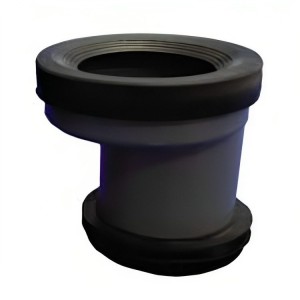 MANGUITO WC EXENTRICO PVC RIGIDO CON GOMA 61017