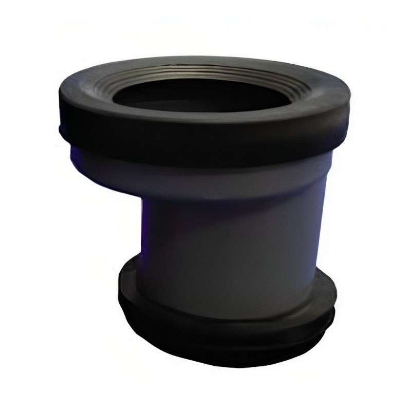 MANGUITO WC EXENTRICO PVC RIGIDO CON GOMA 61017