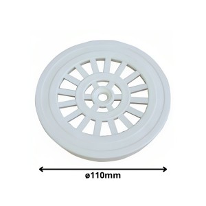 REJILLA PILETA PVC REDONDA SANITARIA 110 MM BLANCA