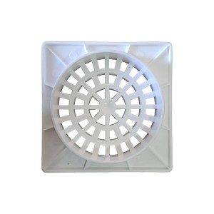 REJILLA PILETA PVC CUADRADA SANITARIA 130 MM BLANC