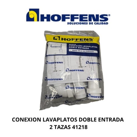 CONEXION LAVAPLATOS DOBLE ENTRADA 2 TAZAS