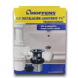 KIT INSTALACION LAVATORIO 11/4 DESAGUE METAL CAPU