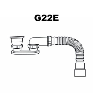 SIFON CHUDEJ RECEPTACULO DESAGUE C/REBALSE G22E