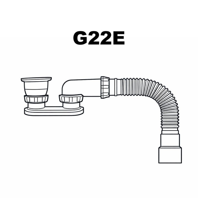 SIFON CHUDEJ RECEPTACULO DESAGUE C/REBALSE G22E