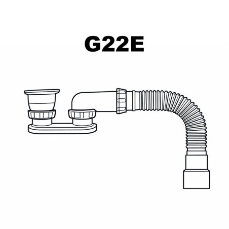 SIFON CHUDEJ RECEPTACULO DESAGUE C/REBALSE G22E