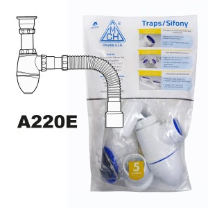 SIFON CHUDEJ LAVADERO DESAGUE TUBO FLEXIBLE A220E