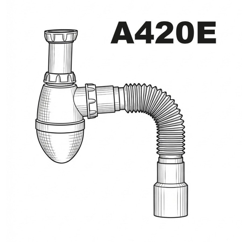 SIFON CHUDEJ LAVATORIO TUBO FLEXIBLE A420E