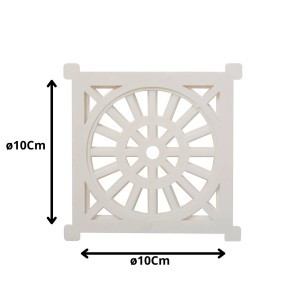 REJILLA PLASTICA CUADRADA 10 CM BLANCA