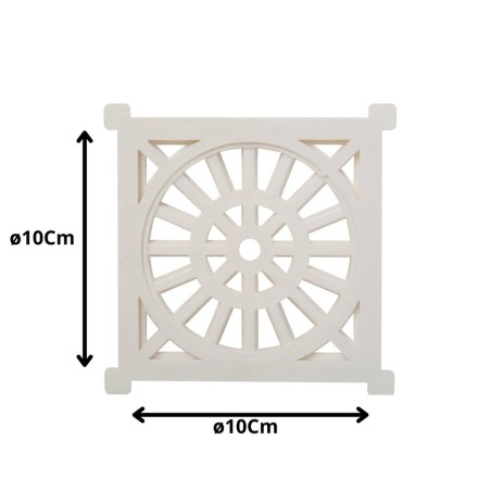 REJILLA PLASTICA CUADRADA 10 CM BLANCA