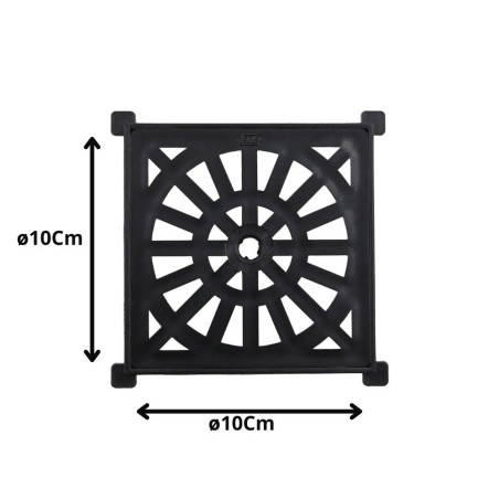 REJILLA PLASTICA CUADRADA 10 CM NEGRA