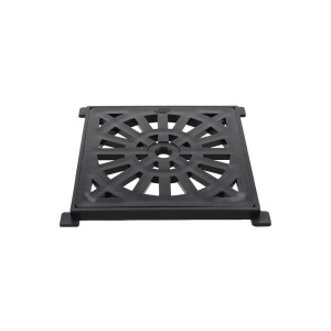 REJILLA PLASTICA CUADRADA 10 CM NEGRA