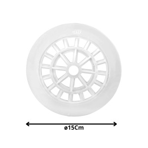 REJILLA PLASTICA REDONDA 15 CM BLANCA