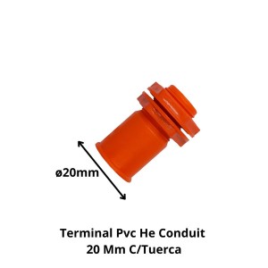 TERMINAL PVC HE CONDUIT 20 MM C/TUERCA