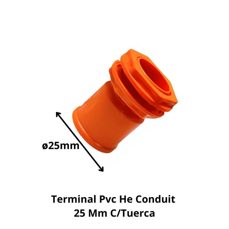 TERMINAL PVC HE CONDUIT 25 MM C/TUERCA